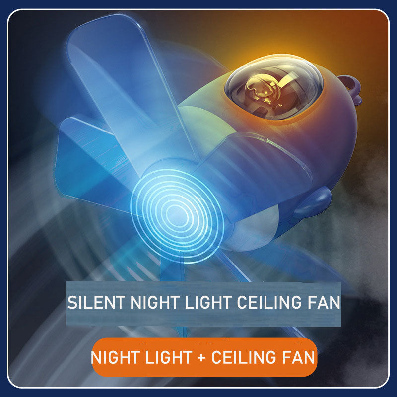 New USB Small Airplane Fan Ceiling Fan Night Light Household Remote Control Ceiling Fan Light Night Light Cute Lamp