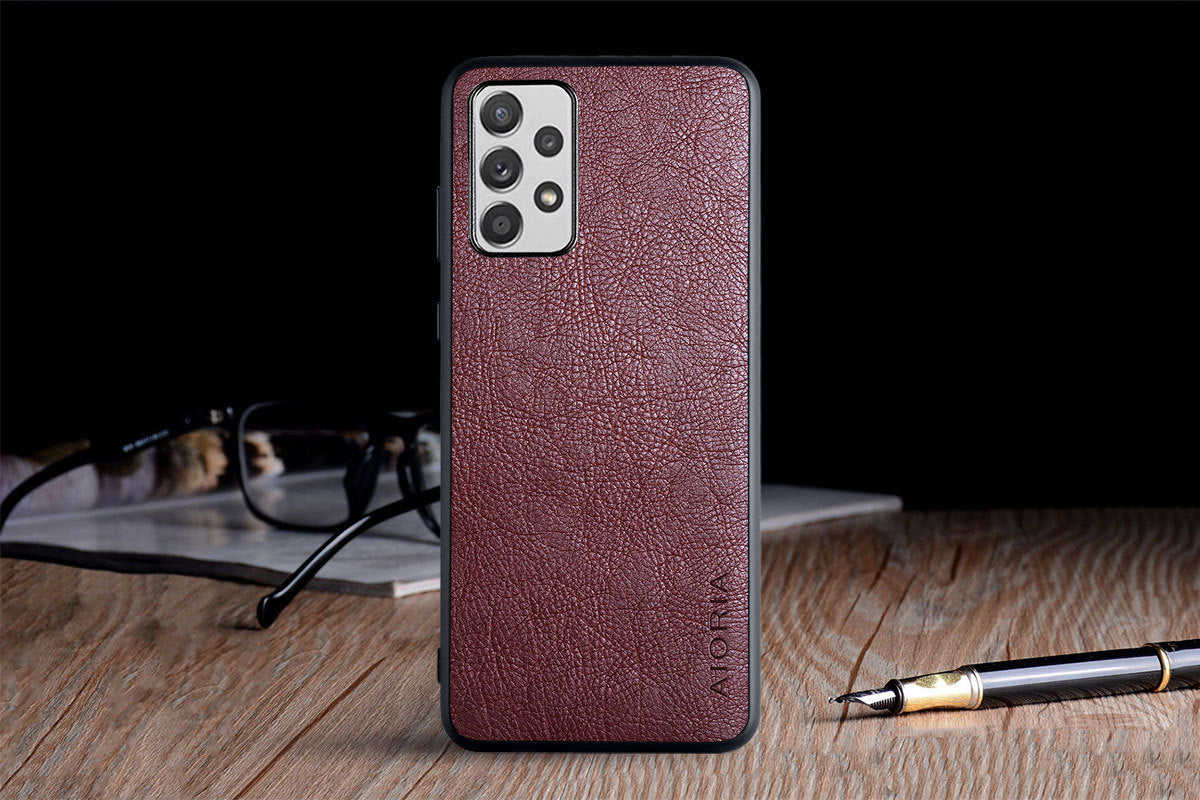 Factory Direct Sales Samsung Samsung A52 5G Mobile Phone Protective Cover Business Lychee Pattern Mobile Phone Case