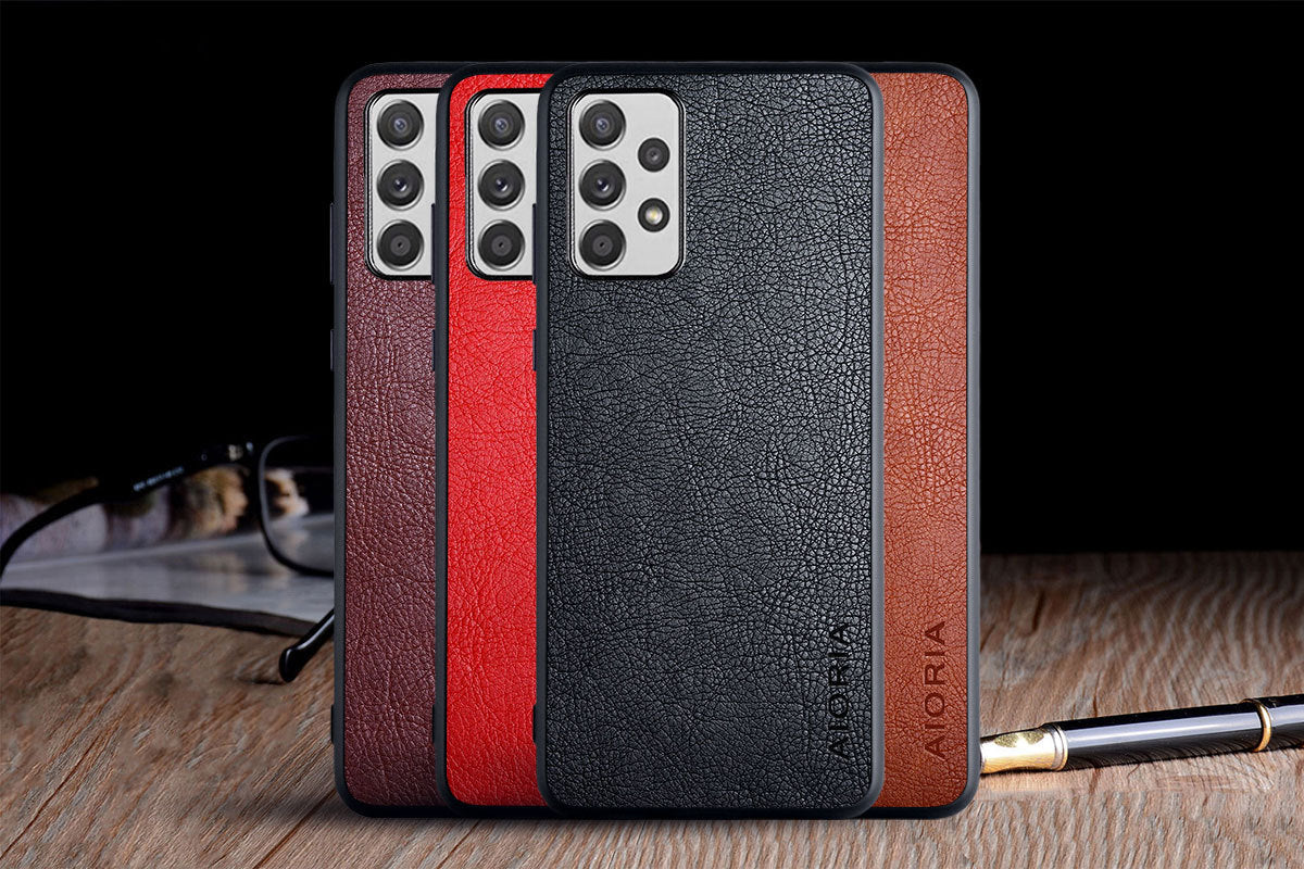 Factory Direct Sales Samsung Samsung A52 5G Mobile Phone Protective Cover Business Lychee Pattern Mobile Phone Case