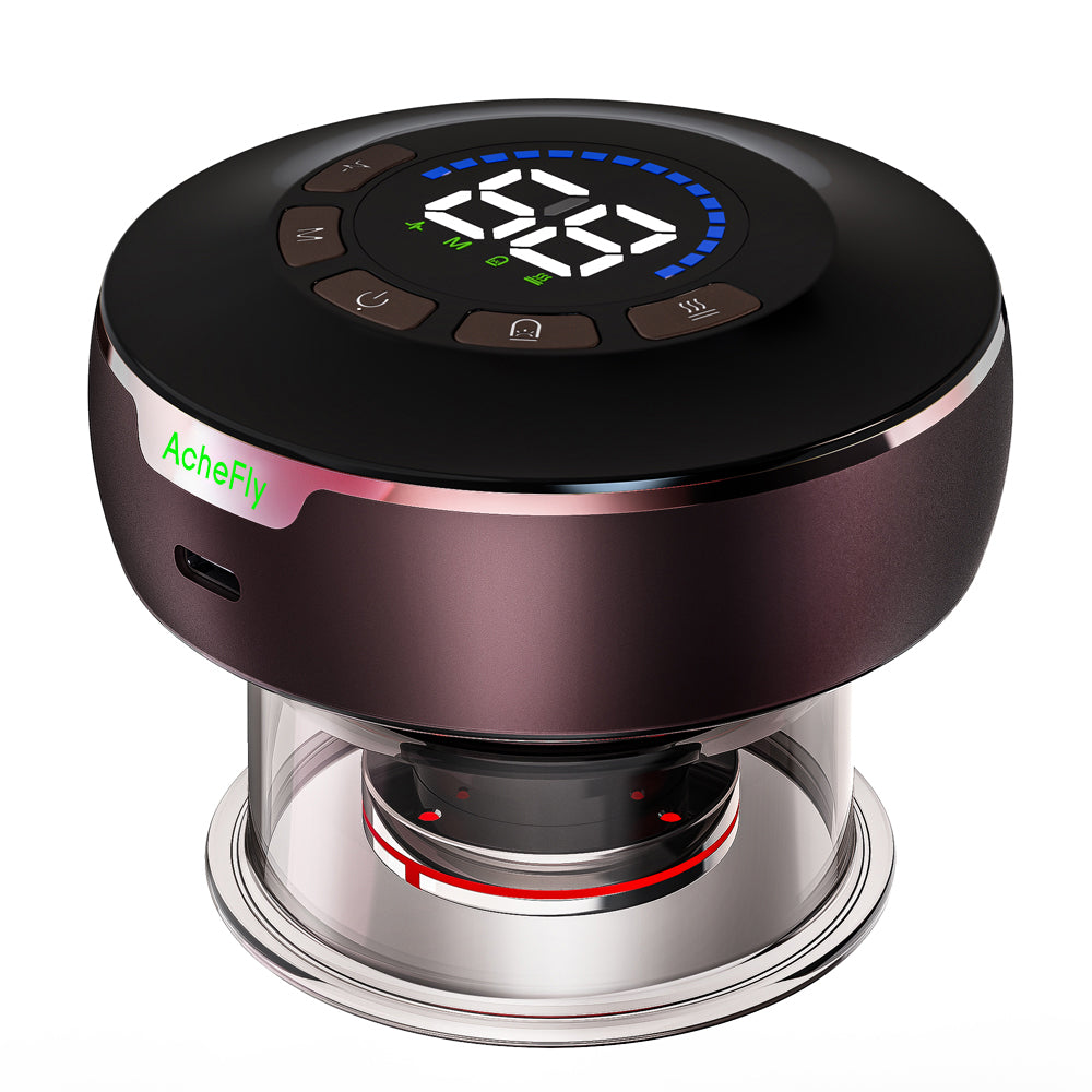 Smart Cupping, AcheFly Rechargeable Small Multifunctional Electric Gua Sha Scraping Massager Physical Therapy Equipment Facial Smart Cupping