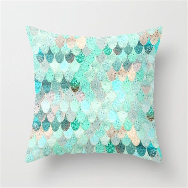 Mint Green Peach Skin Pillowcase Cushion Cushion Pillowcase