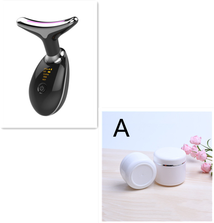 EMS Thermal Neck Lifting & Tightening Massager, Electric Microcurrent Wrinkle Remover, LED Photon Face Beauty Device For Woman
