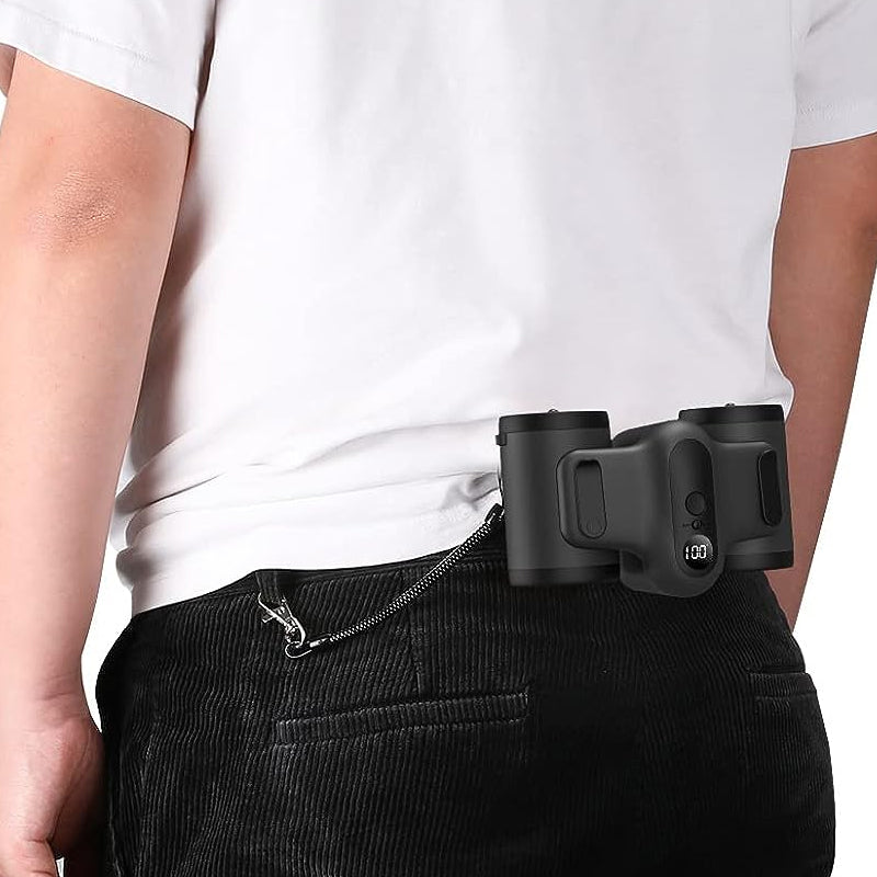 3 Levels Adjustable Portable Ultra Quiet Waist Fan -Type C Charging_2