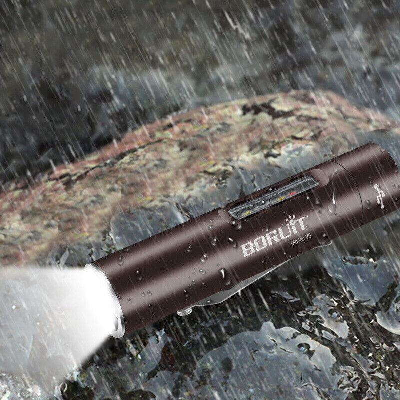 Mini Pocket LED Flashlight Magnetic Work Light- USB Rechargeable