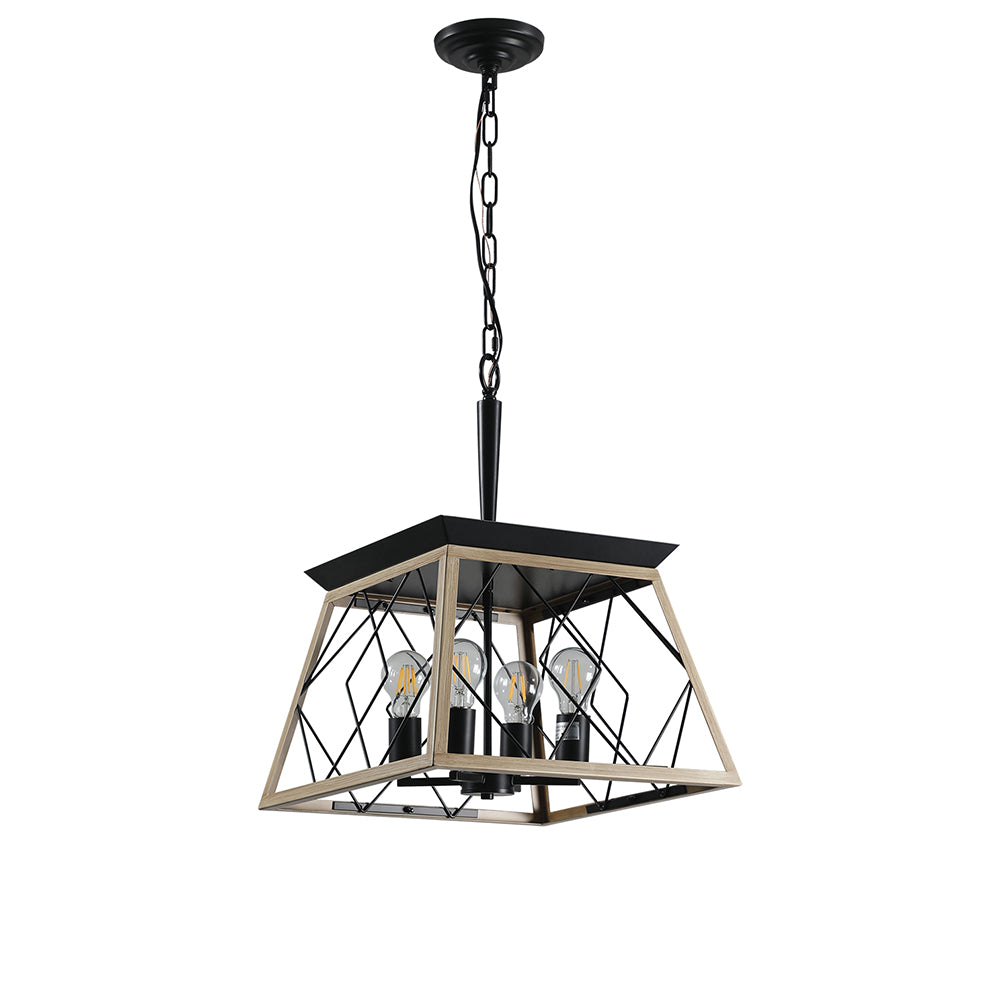 4-Light Bulbs Farmhouse Chandelier