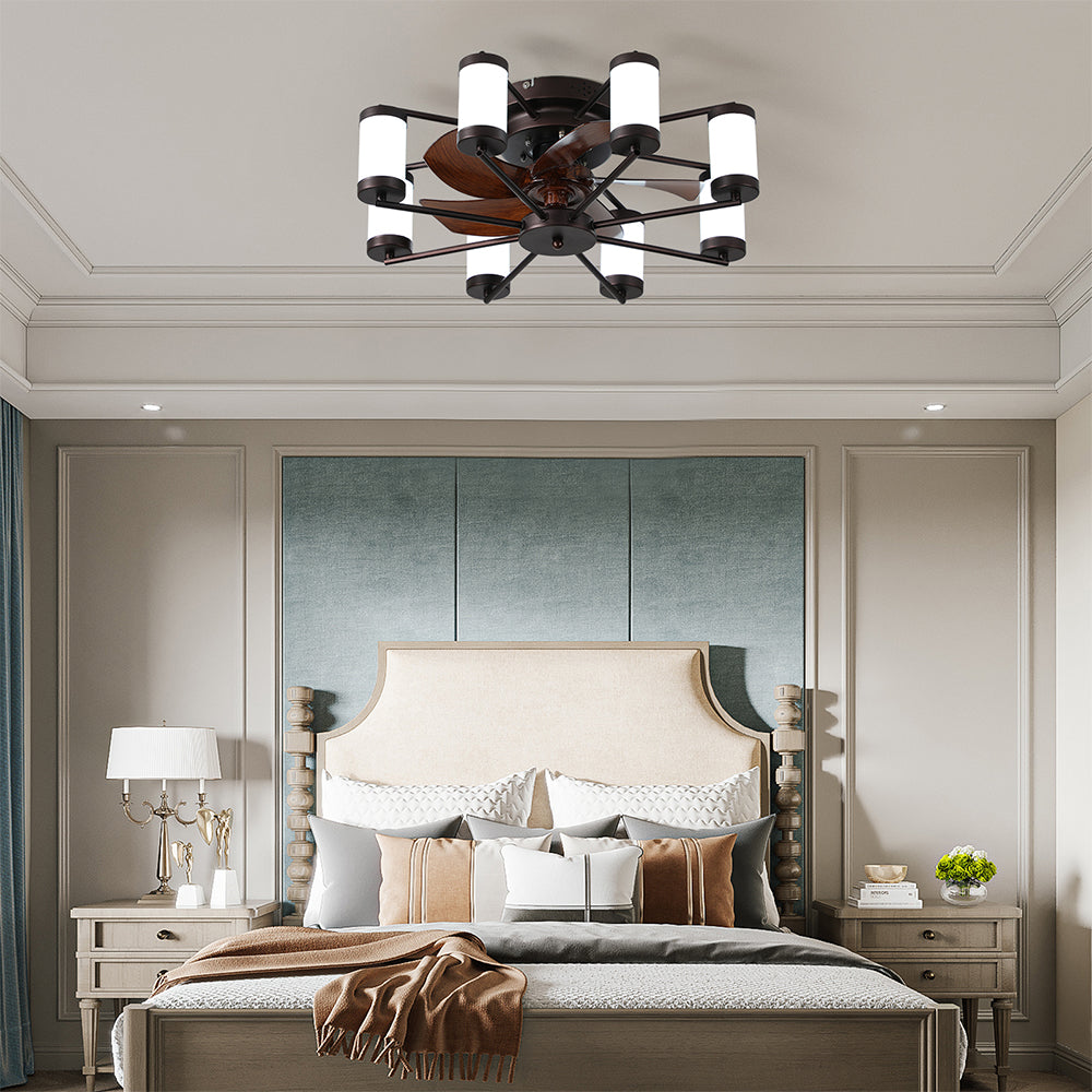 21.7 Inch Flush Mount Ceiling Fan with Remote