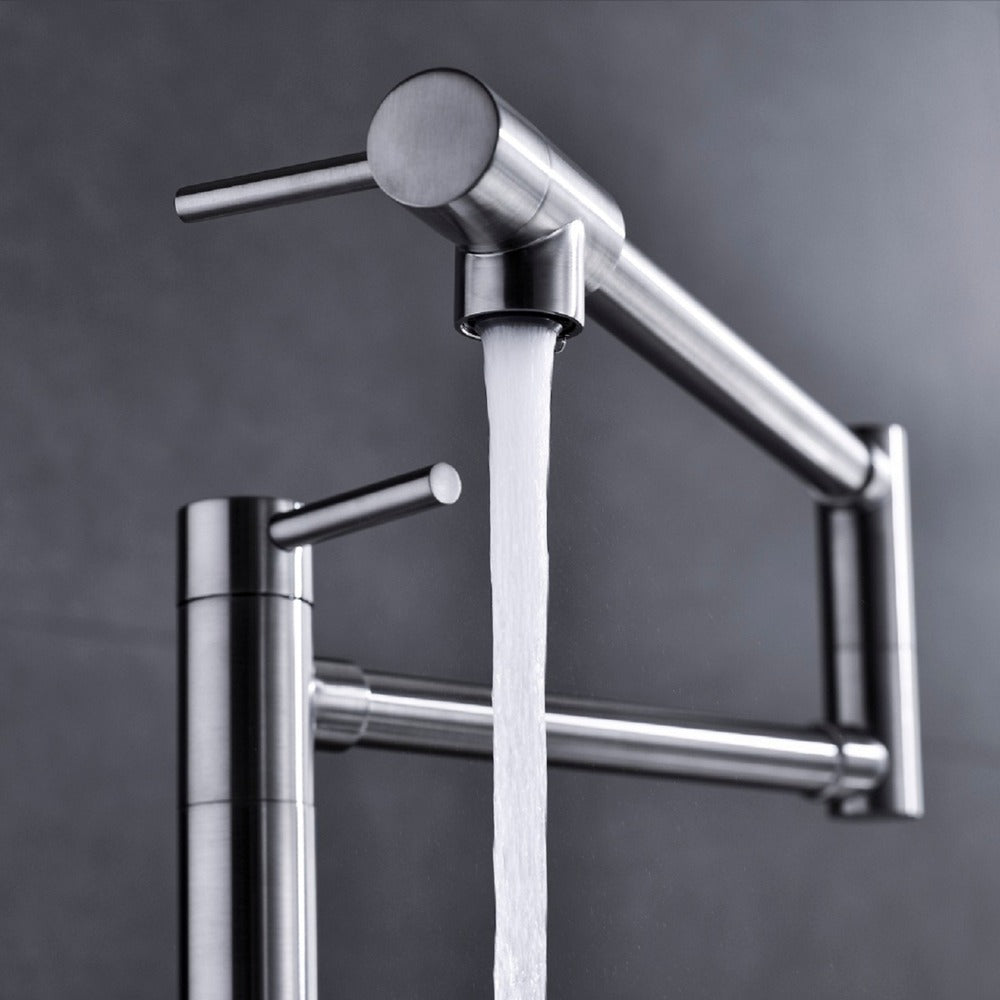 Pot Filler Faucet with Extension Shank-Silver