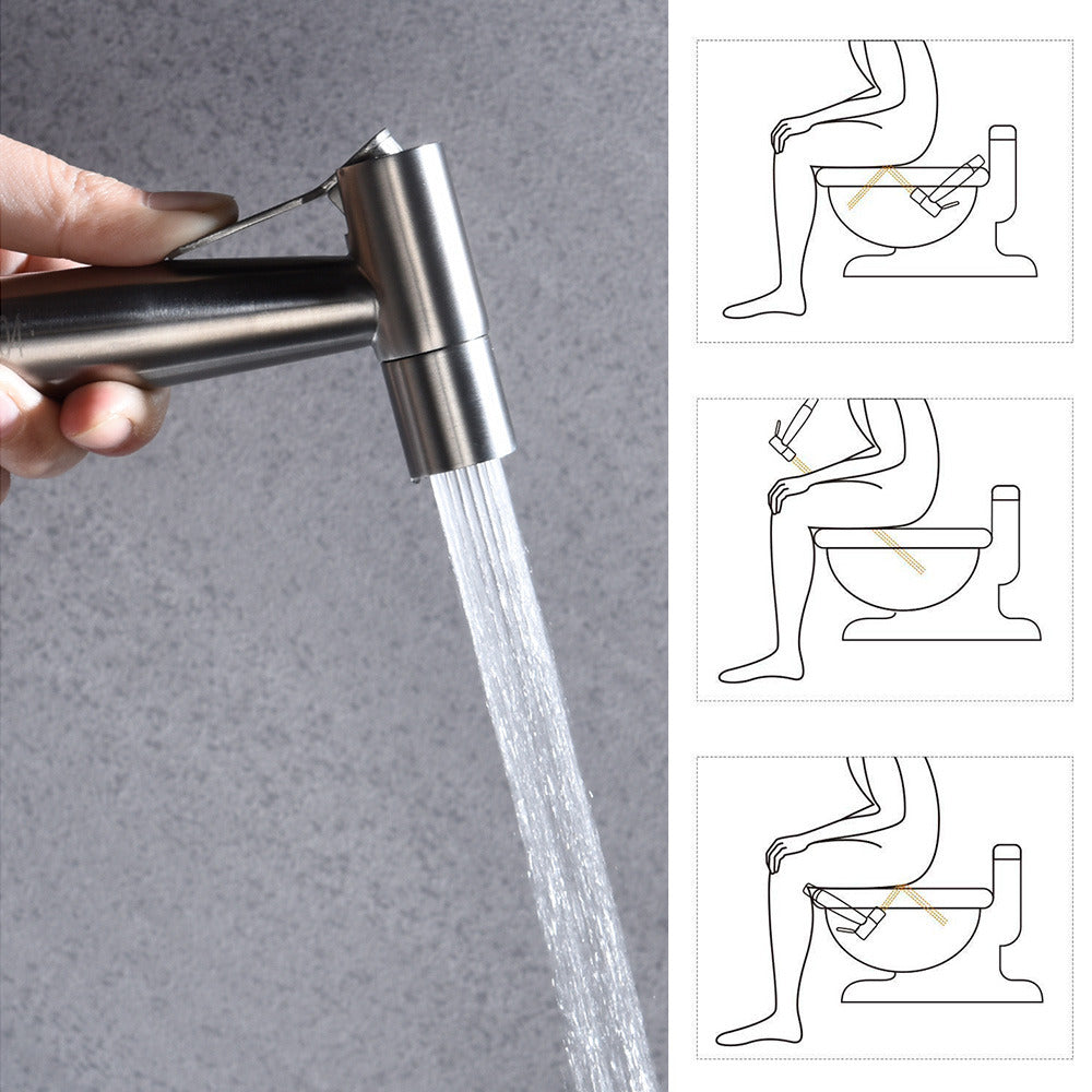 Bidet Sprayer for Toilet Handheld Cloth Diaper Sprayer - Silver