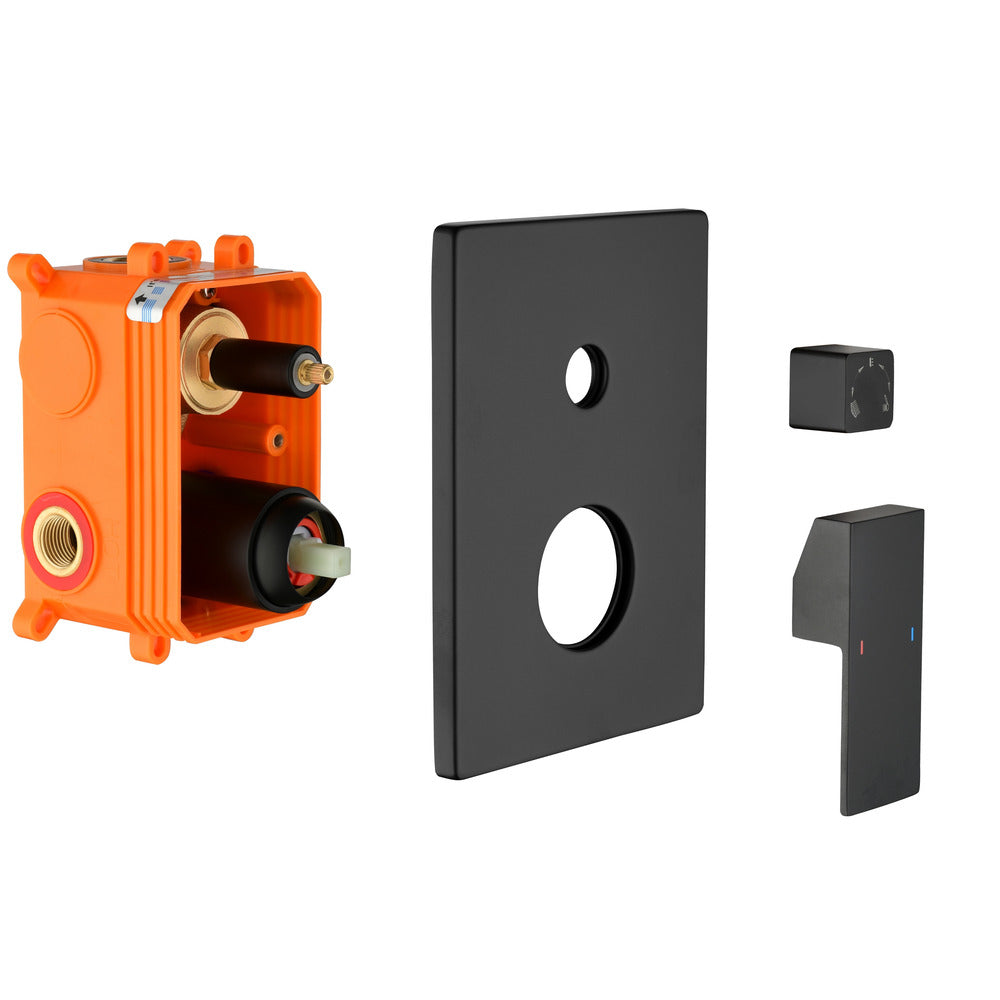 Complete Shower System with Head, Hand Shower, Trim, and Niche