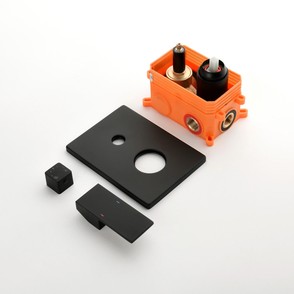 Complete Shower System with Head, Hand Shower, Trim, and Niche