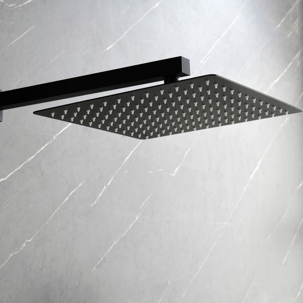 Complete Shower System with Head, Hand Shower, Trim, and Niche