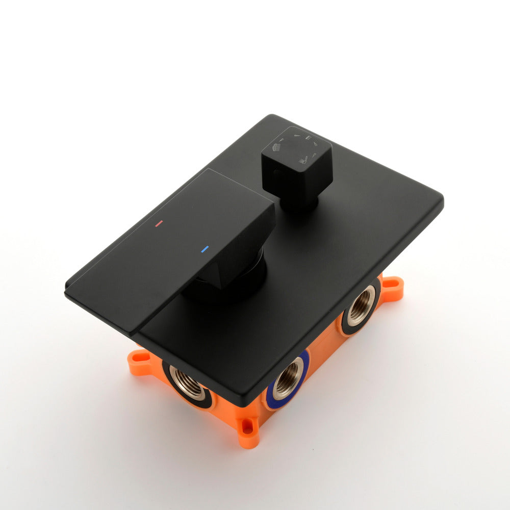 Complete Shower System with Head, Hand Shower, Trim, and Niche