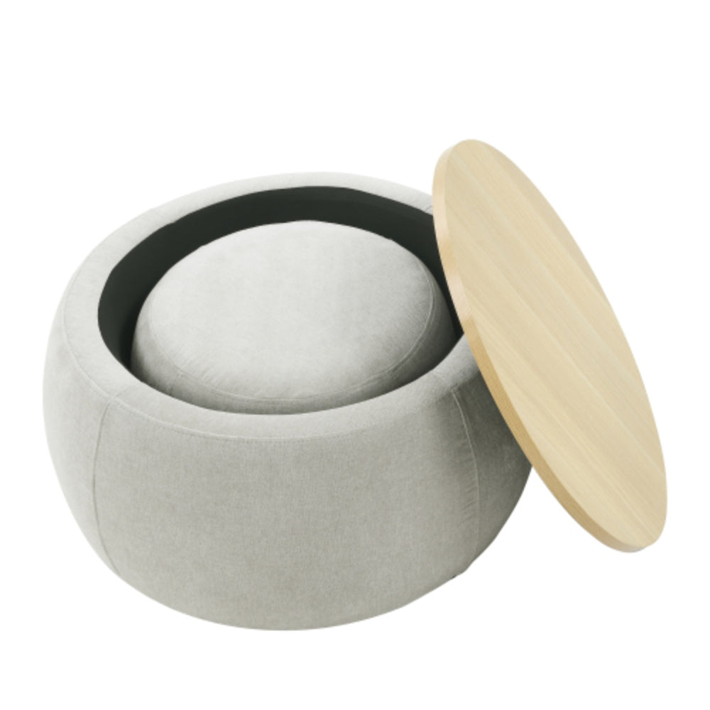 Multi Functional Round Storage Ottoman