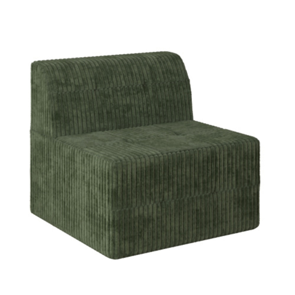 Green Compressed Sectional Sofa with Modern Minimalist Style