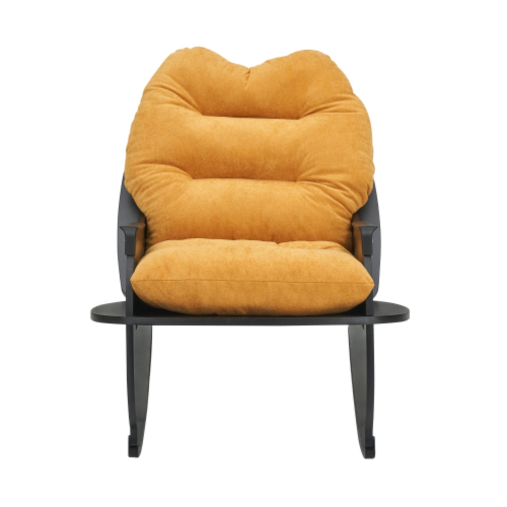 Comfortable Yellow Balcony Rocking Chair