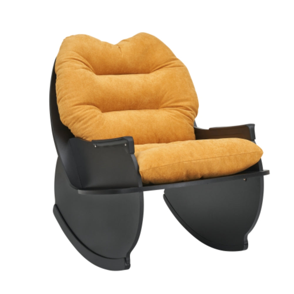 Comfortable Yellow Balcony Rocking Chair