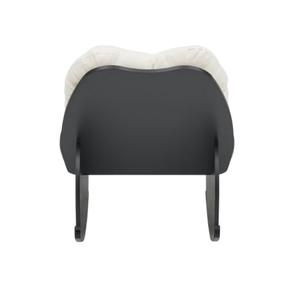 Comfortable Beige Rocking Chair Perfect for Balcony Seniors Kids and Adults