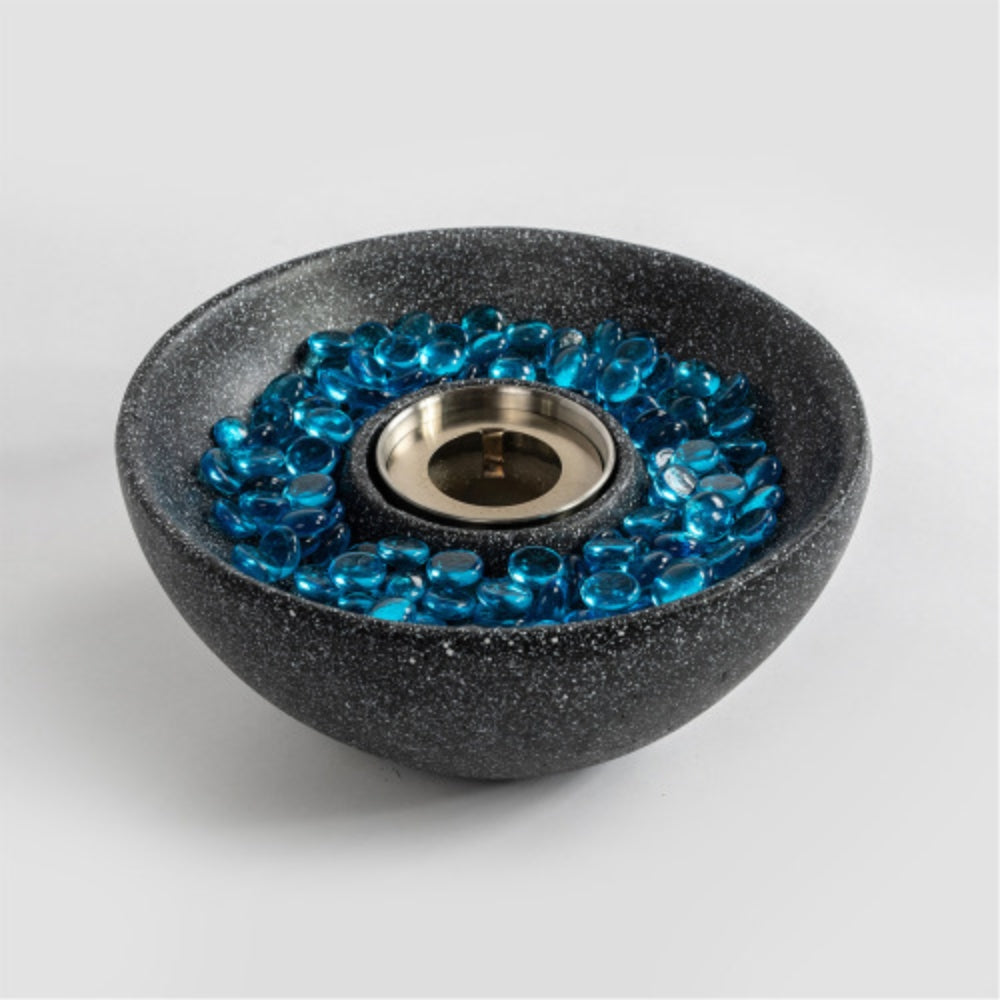 Tabletop Fire Pit Portable and Sleek Round Black Fire Bowl