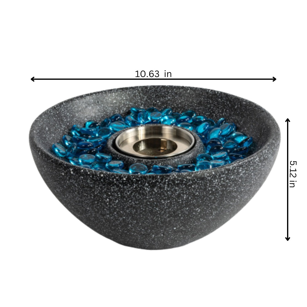 Tabletop Fire Pit Portable and Sleek Round Black Fire Bowl