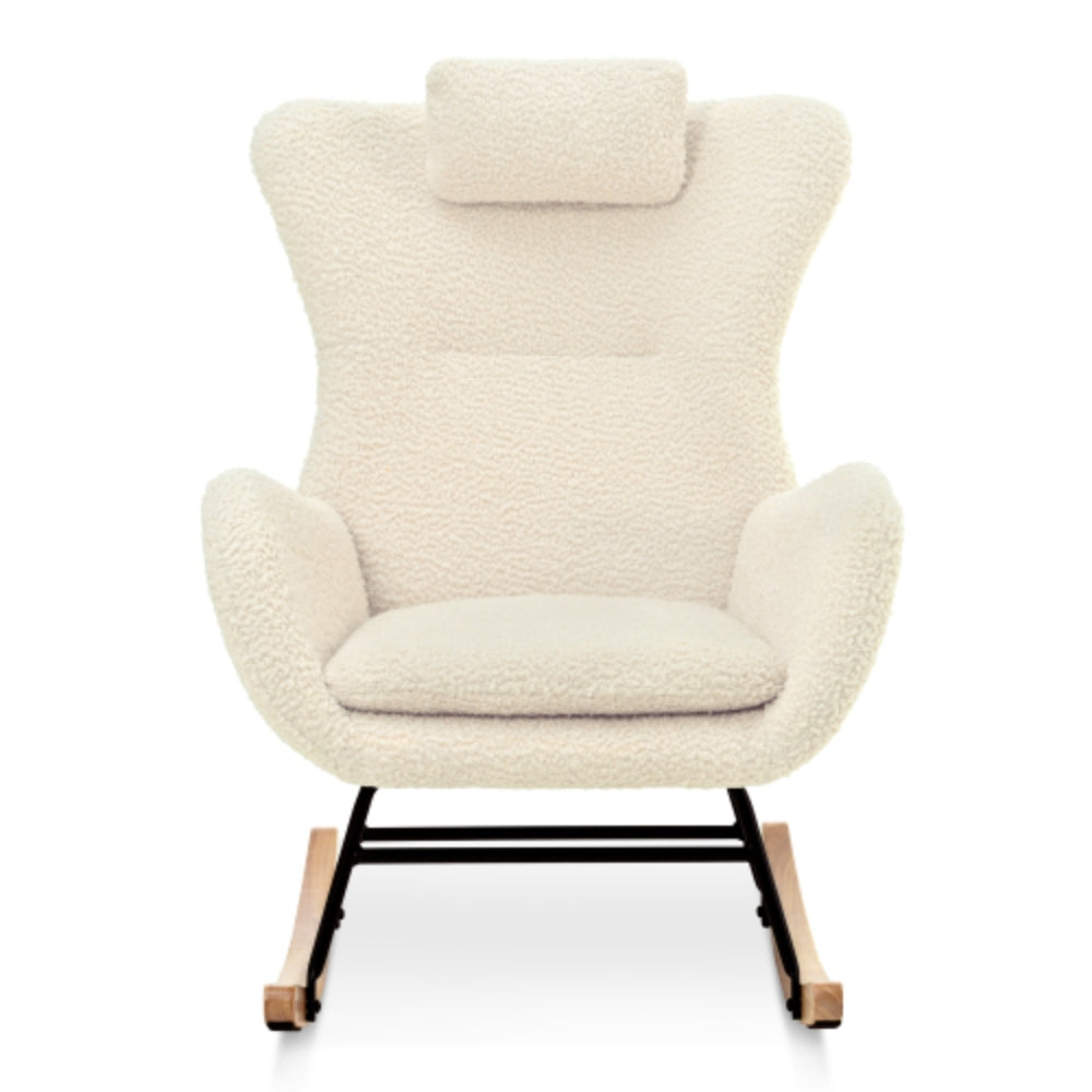 Teddy Upholstered Rocker Glider Chair for Comfortable Nursery Time