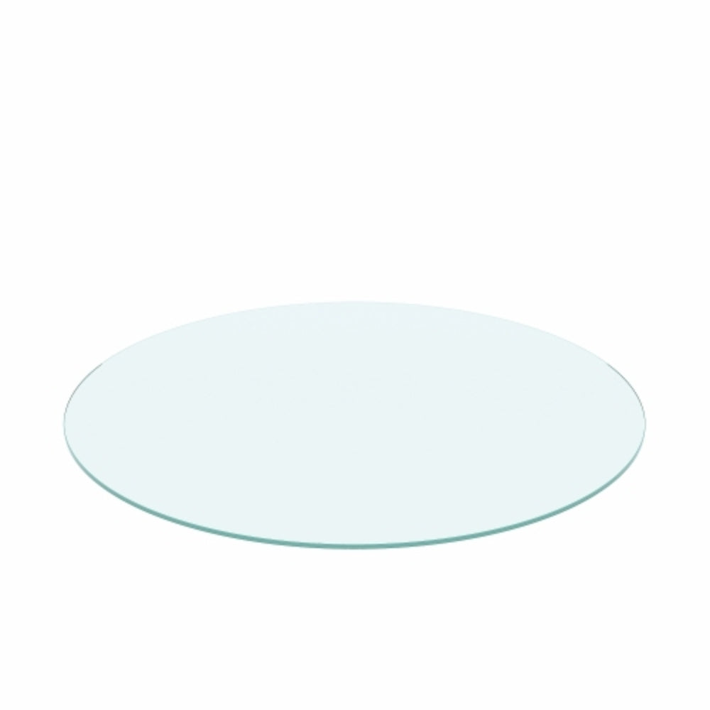 36 Inch Round Tempered Glass Table Top Flat Polished Edge