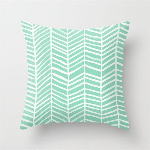 Mint Green Peach Skin Pillowcase Cushion Cushion Pillowcase