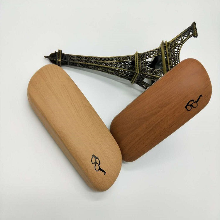 Wood grain glasses case