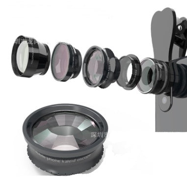 New mobile lens photography special effect lens suit MX-606 kaleidoscope fish eye wide angle polarizing lens