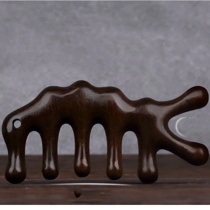 Stylish And Simple Natural Ebony Meridian Comb