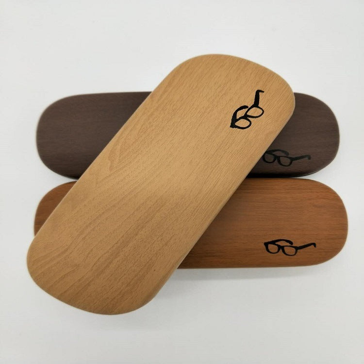 Wood grain glasses case