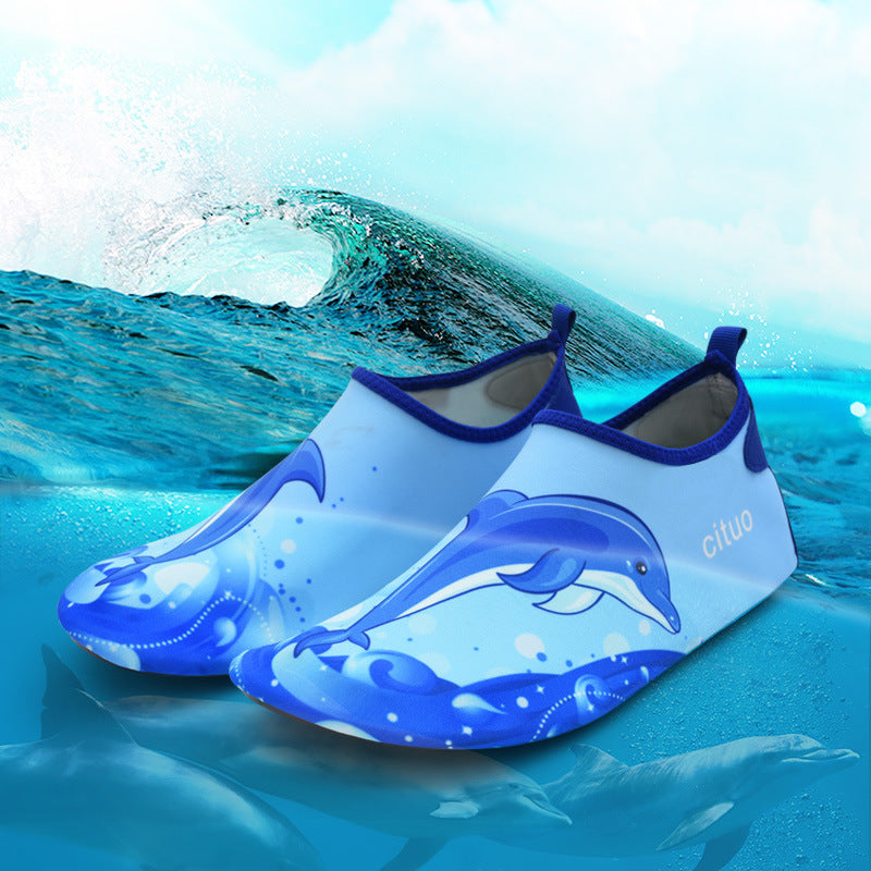 Children's Baby Portable Sports Beach Snorkeling Diving Non-slip Swimming Barefoot Skin-friendly Soft Sole Shoes Socks Shoes Dolphin