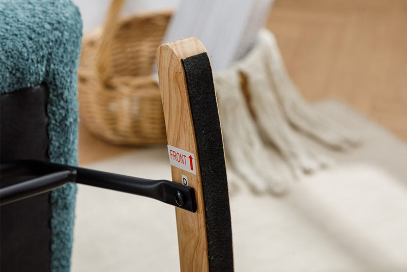 Modern Patchwork Accent Chair With Solid Wood Armrest And Feet, Mid-Century Modern Accent Sofa, Fabric Sofa Chair For Living Room Bedroom Studio, Comfy Side Armchair For Bed