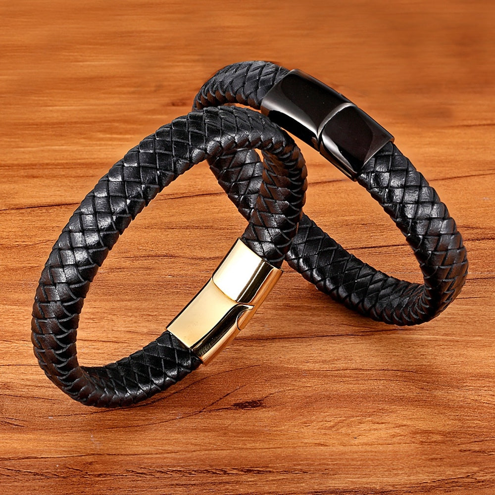 Woven leather bracelet hand-woven multilayer leather
