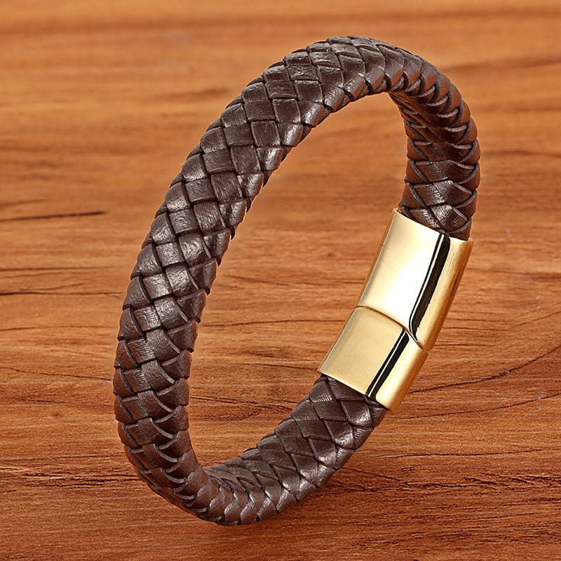Woven leather bracelet hand-woven multilayer leather