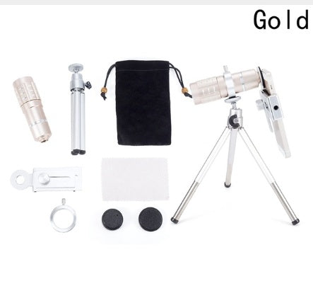 Compatible With , 12 Times Mobile Phone Lens Chinese Red 12X Telescope Photography Long Focus Lens Camera Phone Accessories