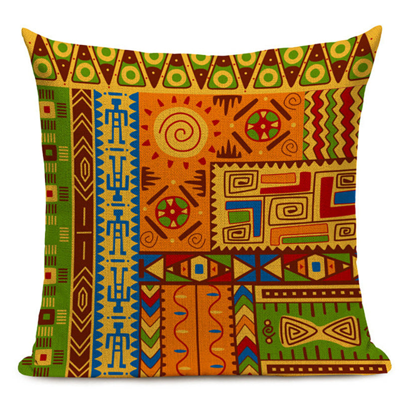 Geometric Pattern Decorative Pillowcase Linen Pillowcase Sofa