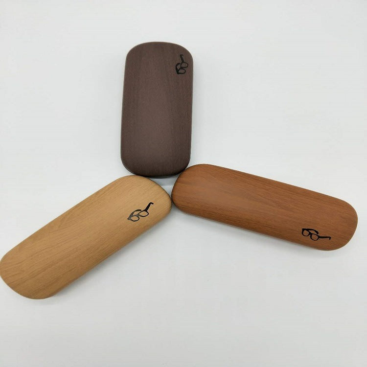Wood grain glasses case