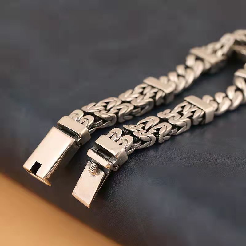 Double-row Keel Pattern Old Pure Bracelet