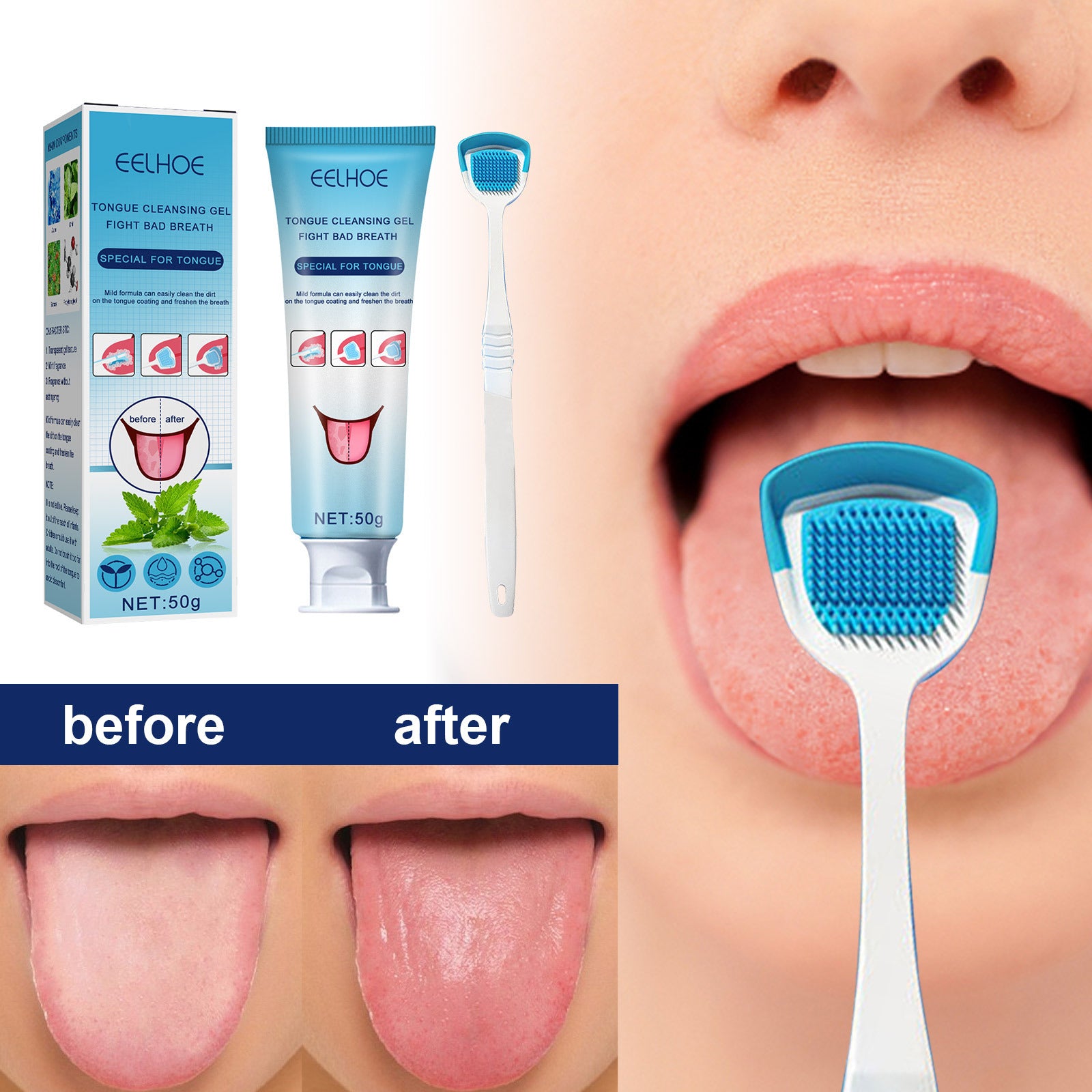Tongue Cleaning Gel With Brushartifact