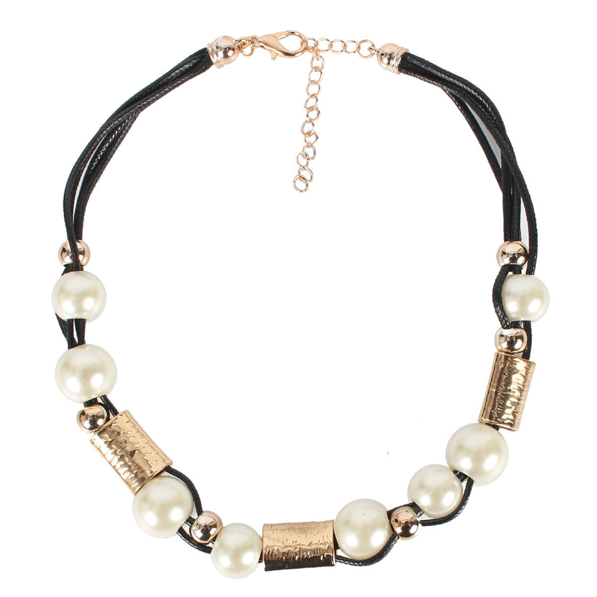 Fashion Jewelry Large Pearl Braided Necklace