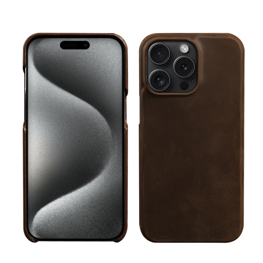 Applicable Crazy Horse Pattern Leather Phone Case