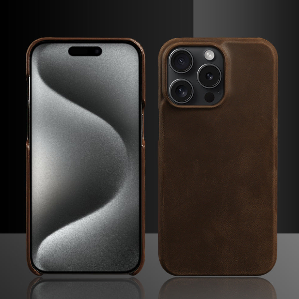 Applicable Crazy Horse Pattern Leather Phone Case