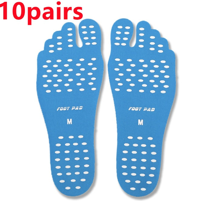 Beach Shoe Invisible Sticker Adhesive Beach Insoles Beach Pads SolesElastic Flexible Pool Barefoot Anti-slip Pads Men Women