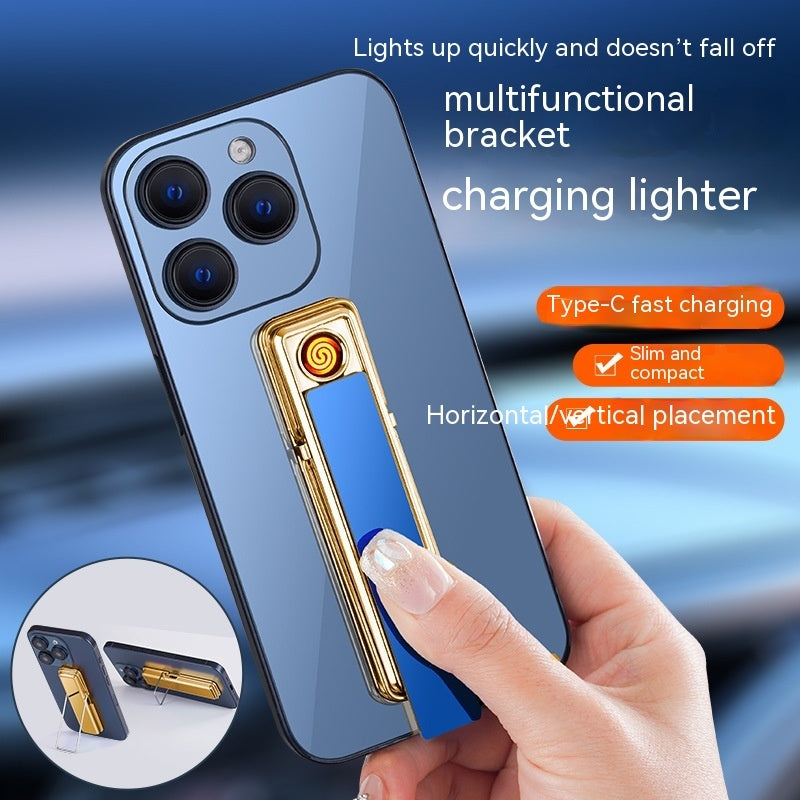 N8011 Portable And Versatile Mobile Phone Holder Creative Cigarette Lighter USB Charging Tungsten Lighter