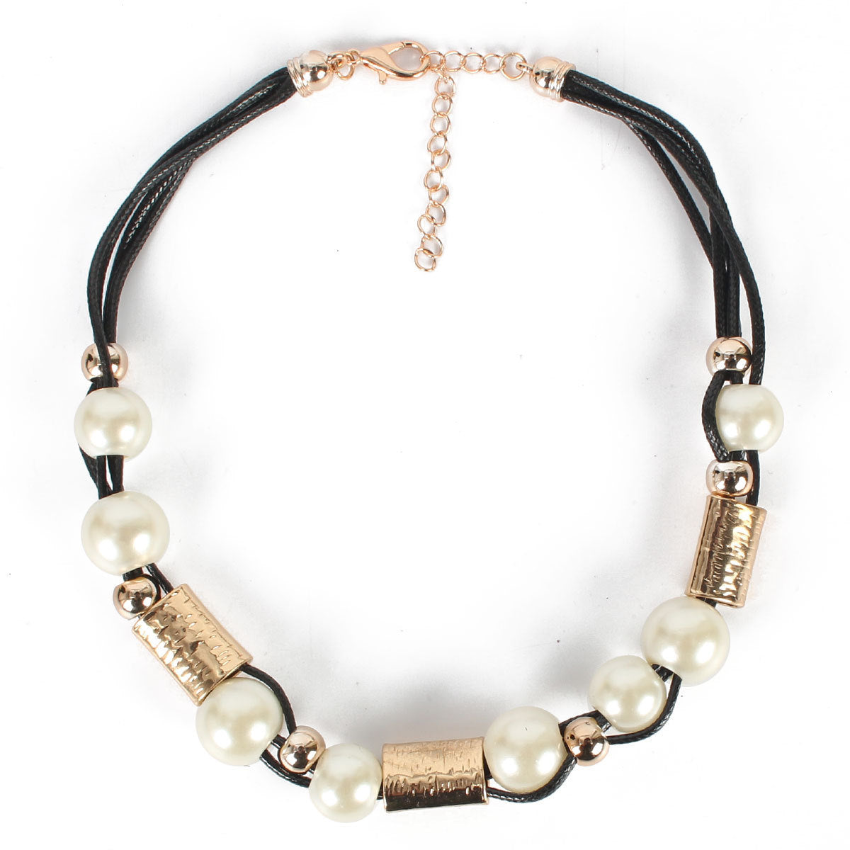 Fashion Jewelry Large Pearl Braided Necklace