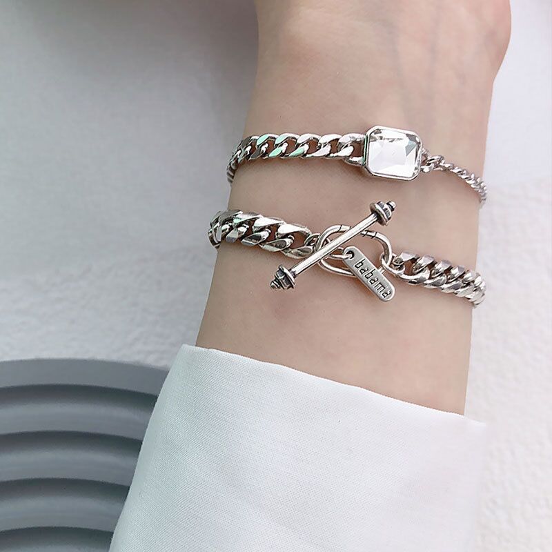 Women's Fashion Chain 925 Silver Bracelet